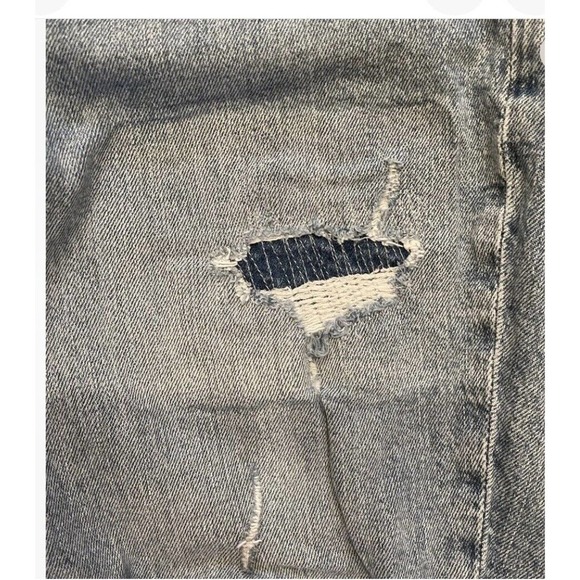 denim h&m brand women's size 4 ripped jeans high waisted Mom Jeans Button Fly - Picture 4 of 5